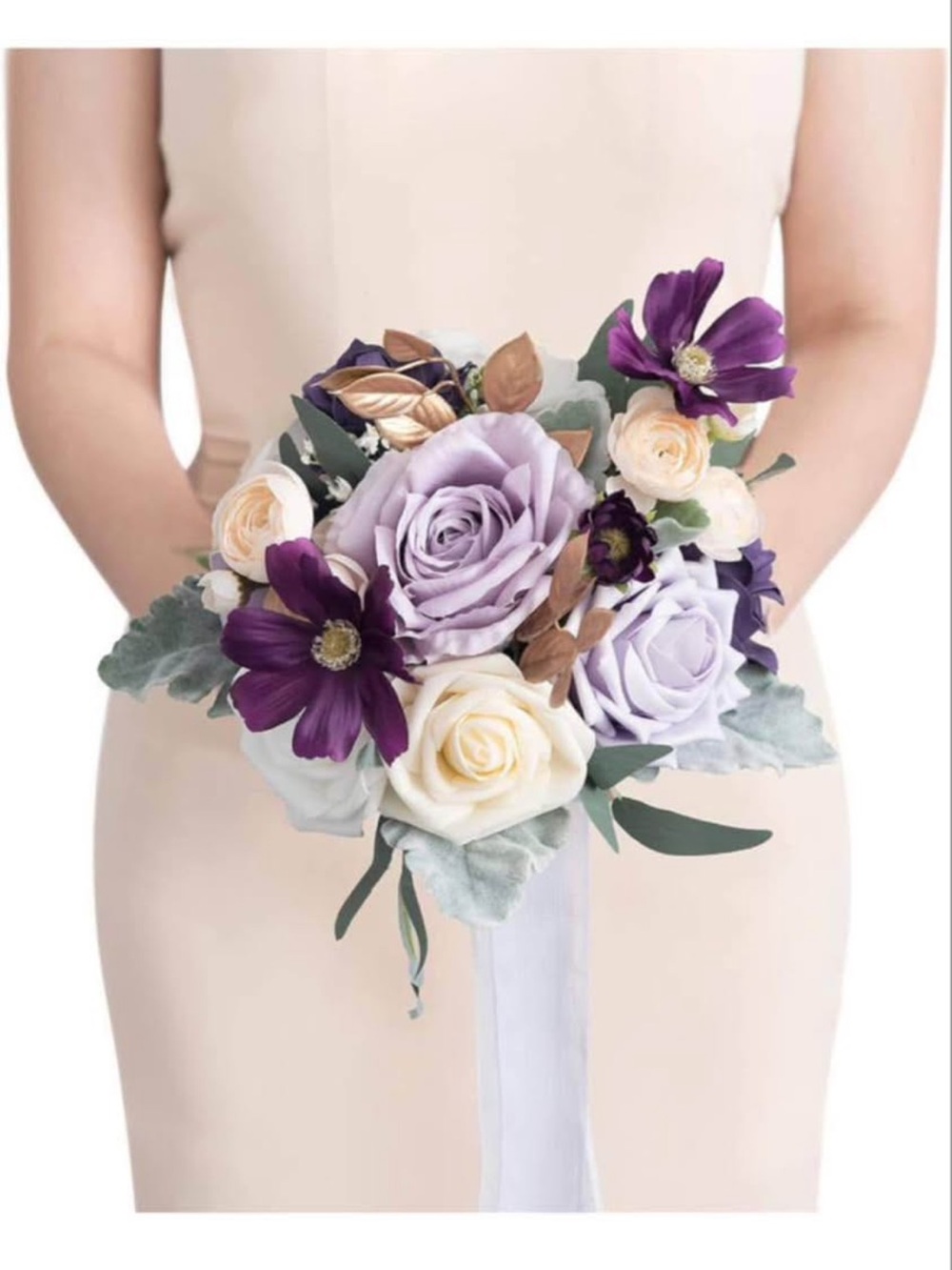 Lilac & Gold Bridesmaid Bouquet